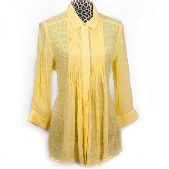 Fever yellow Blouse Size M - Picture 1 of 11